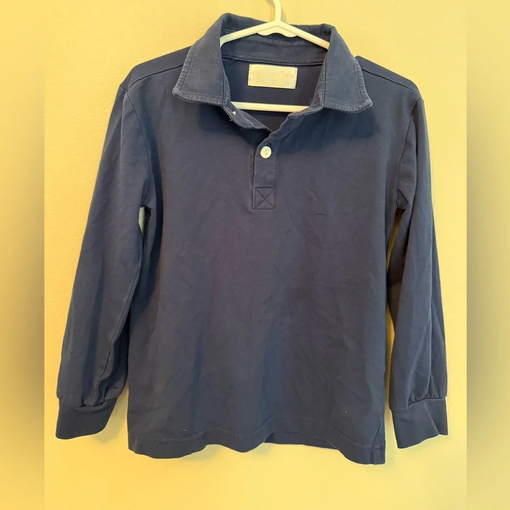 Ceal and Lou Navy Long Sleeve Polo Shirt